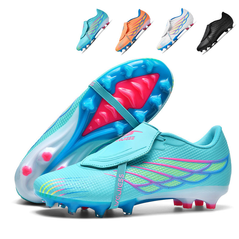 Professional Mens Soccer CleatsAG Football Boots, Athletic Outdoor Competition Soccer ShoesAdjustable Strap with Tongue Lace Cover for High-Speed Control and Precision Striking-WEJIESS2602