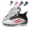 Professional AG Soccer Cleats Laceless High-Top Football Boots with Support Sock Collar, Professional-Grade Artificial Grass Training Shoes,Breathable Athletic Football Boots-WEJIESS2603