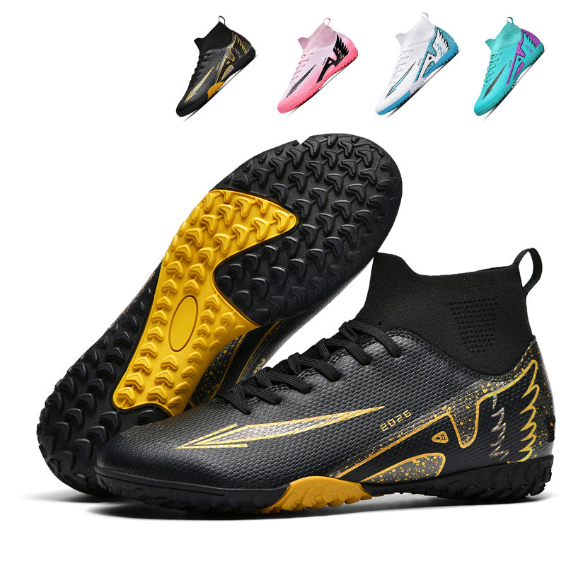 High-Top Soccer - Turf & Indoor Football Shoes with Breathable Knit Upper and Non-Slip Outsole for Training, Competition, and Youth Athletes-WEJIESS328-2