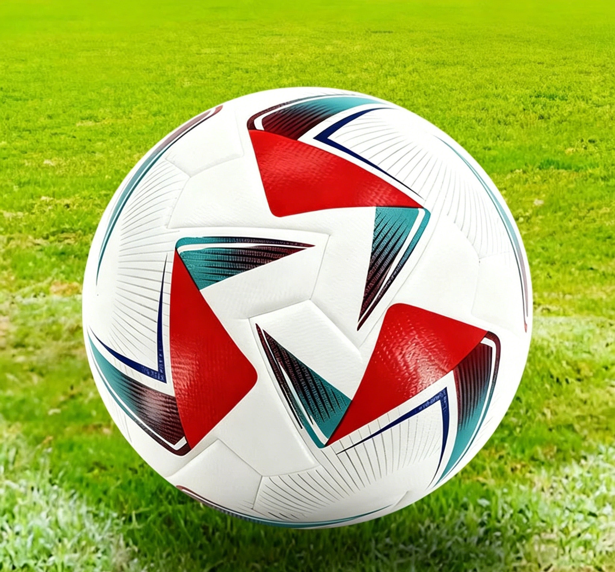Official Size 5 Soccer Ball, Durable PU Leather Football for Adults/Kids, Indoor/Outdoor Training Match Ball (Multiple Styles)