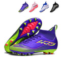 Men's High-Top AG Soccer Cleats - Professional Artificial Grass Football Shoes with Breathable Sock Collar, Traction Studs & Lightweight Performance Lightweight Athletic Training Shoes Artificial Grass Soccer Cleats for Football Shoes-WEJIESS418