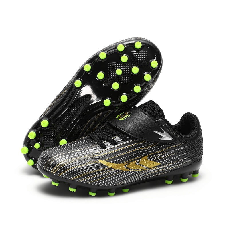 Little Kids Soccer Cleats, Velcro Strap AG  Football Boots, Lightweight Synthetic Toddler Boys Girls Soccer Shoes for Artificial Grass Training, Multi Color Options-zusheng6128