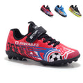 AG Artificial Grass Soccer Cleats, Hook-and-Loop Football Shoes with Cartoon Print, Breathable Athletic Boots for Boys &Girls-Hxh72010