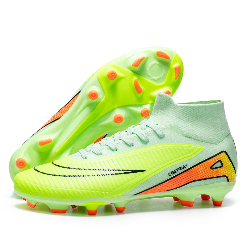 Artificial Grass Soccer Cleats, High-Top Knit Football Shoes, Anti-Slip Athletic Boots for Synthetic Turf-Hxh792G