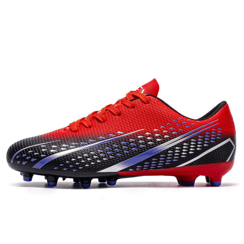Men's AG Artificial Grass Soccer Cleats, Breathable Knit Football Shoes, Anti-Slip Athletic Boots for Synthetic Turf-Hxh25005