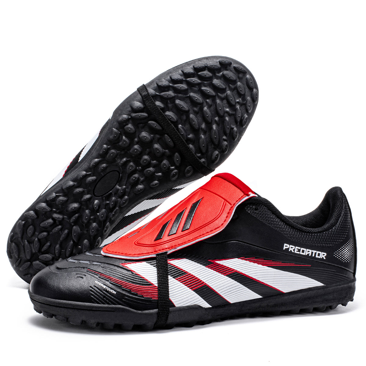 Predator TF Soccer Cleats with Tongue Flap - Turf Football Boots, Control-Focused Non-Slip Training Sneakers for Youth & Adults-Yinzu1801