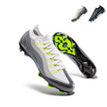 Artificial Grass Soccer Cleats, Mid-Top Iridescent Gradient Knit Football Shoes, Anti-Slip Athletic Boots for Synthetic Turf-Hxh2511Z-1