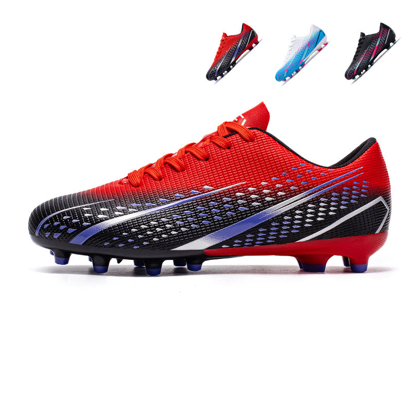 Men's AG Artificial Grass Soccer Cleats, Breathable Knit Football Shoes, Anti-Slip Athletic Boots for Synthetic Turf-Hxh25005