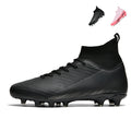 Artificial Grass Soccer Cleats, High-Top Knit Football Shoes, Gradient Print Anti-Slip Athletic Boots for Synthetic Turf-Hxh2607G