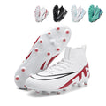 High-Top AG Artificial Grass Soccer Cleats, Sock Collar Football Boots, Lightweight Breathable Training Sneakers-Yinzu23033