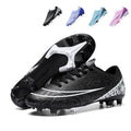 Artificial Grass Soccer Cleats, Geometric Graffiti Print Football Boots, Lightweight Breathable Artificial Ground Training Sneakers-Yinzu1190
