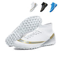 Turf Soccer Cleats with High-Top Knit Sock Collar, Breathable Football Shoes, Non-Slip Training Sneakers for Artificial Turf-Yinzu2150-1