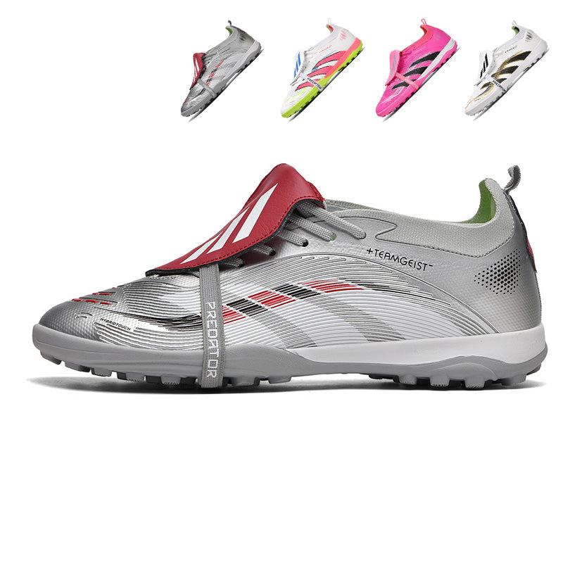 Turf Soccer Cleats, Predator-Inspired Fold-Over Tongue Football Shoes, Anti-Slip Breathable Training Sneakers for Artificial Turf-Hxh2353