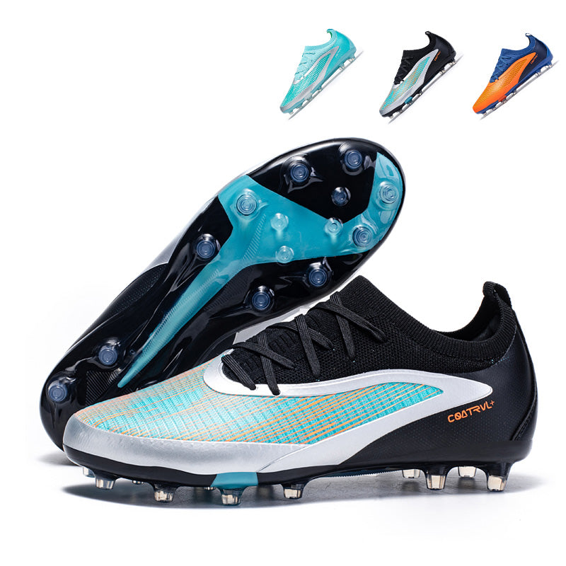 Artificial Grass Soccer Cleats, Breathable Knit Football Shoes, Lightweight Athletic Boots with Gradient Upper for Synthetic Turf-Hxh790