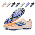 Artificial Grass Soccer Cleats, F50 Inspired Laceless Football Shoes, Iridescent Sole Athletic Boots for Synthetic Turf2566MJ