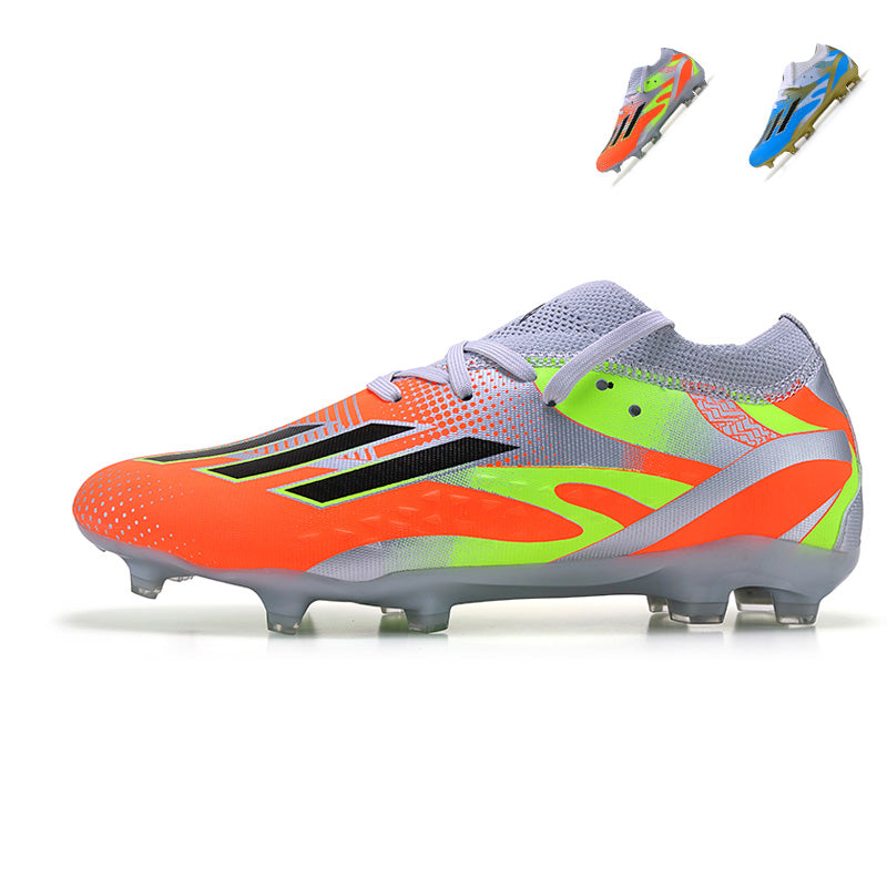 Artificial Grass Soccer Cleats, Breathable Knit Collar Football Boots, Textured Control Training Sneakers-Yinzu618