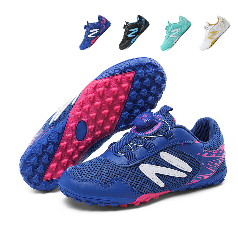 Kids TF Turf Soccer Cleats with BOA Quick-Turn Dial, Breathable Mesh Football Shoes, Lightweight Non-Slip Training Sneakers -Yinzu366-1