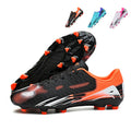Artificial Grass Soccer Cleats, Low-Top Gradient Print Football Shoes, Textured Anti-Slip Athletic Boots for Synthetic Turf-Hxh2811