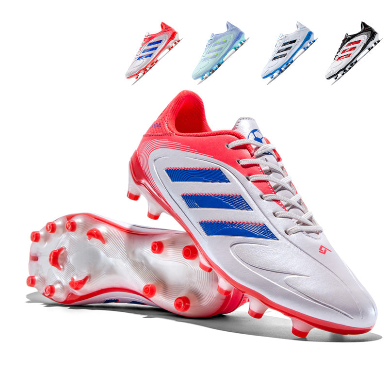 Artificial Grass Soccer Cleats, Copa-Inspired Leather Football Shoes, Lightweight Anti-Slip Athletic Boots for Synthetic Turf-Hxh2513Z