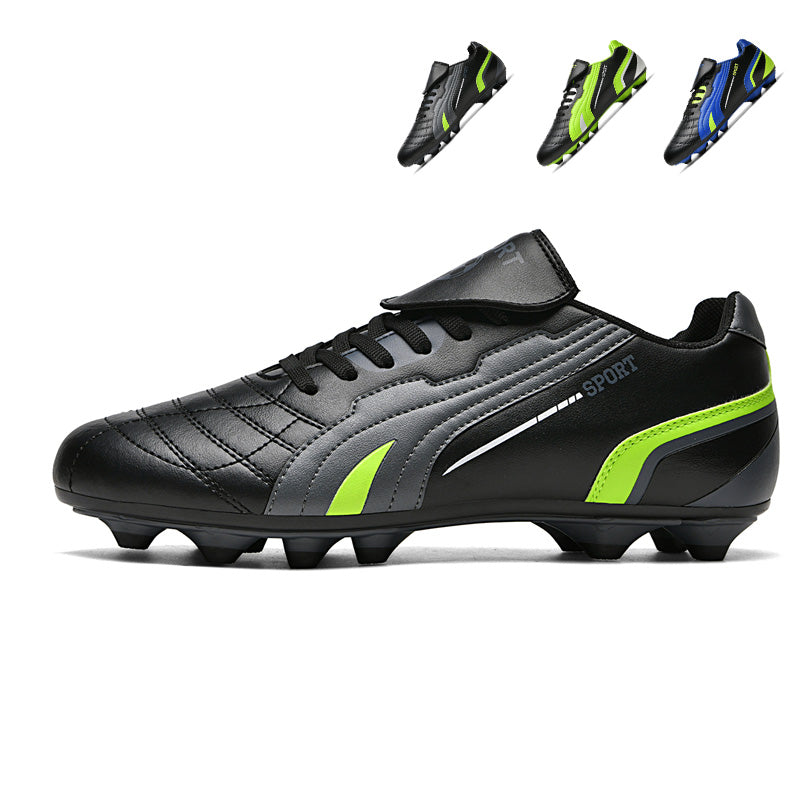 Artificial Grass Soccer Cleats, Classic Fold-Over Tongue Football Shoes, Anti-Slip Athletic Boots with Synthetic Leather Upper for Synthetic Turf-Hxh-ZJ892