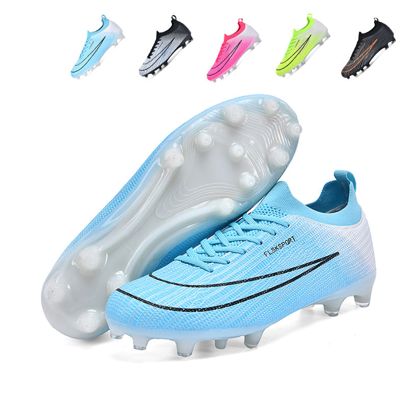 AG Artificial Grass Soccer Cleats, Breathable Knit Football Shoes, Anti-Slip Athletic Boots for Synthetic Turf-Yinzu356