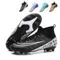 High-Top AG Soccer Cleats - Artificial Grassrm  Football Boots with Geometric Tribal Print for Training & Matches-WEJIESS1162