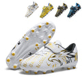 Kids AG Soccer Cleats with Hook & Loop Strap - Boys & Girls AG Football Boots, Easy On/Off Non-Slip Training Sneakers for Toddlers & Youth (Multiple Colors)-Yinzu588