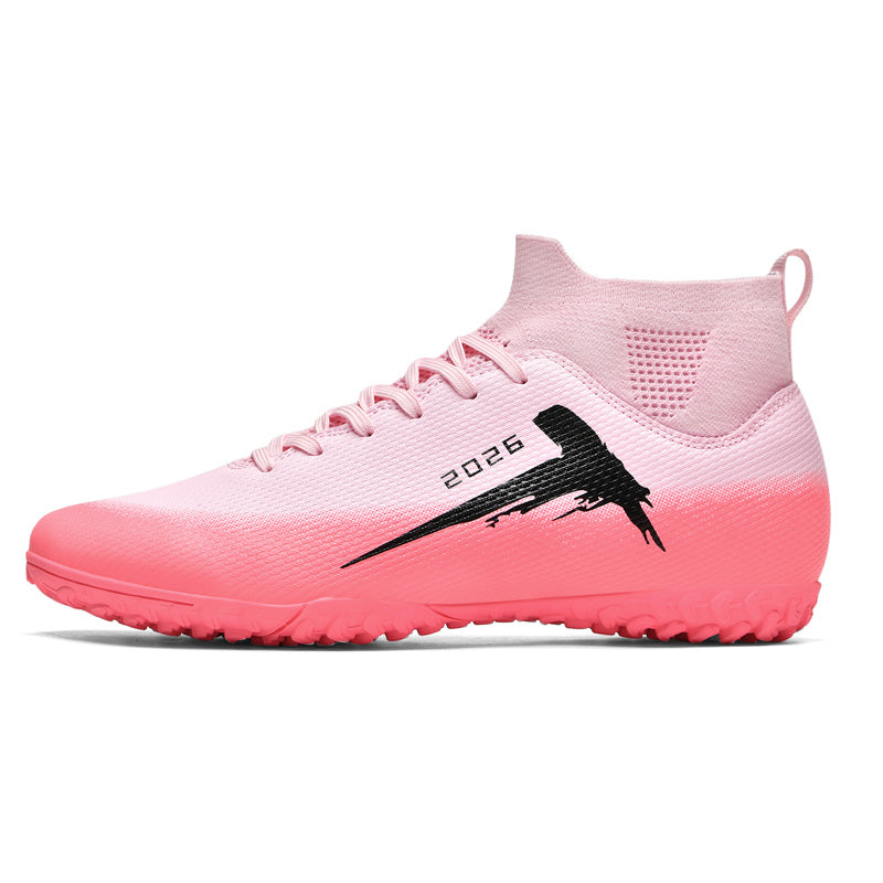 High-Top TF Football Cleats – Turf Football Boots with Breathable Sock Collar for Training & Matches,Anti-Slip Athletic Training Sneakers for Artificial Grass-WEJIESS-T02