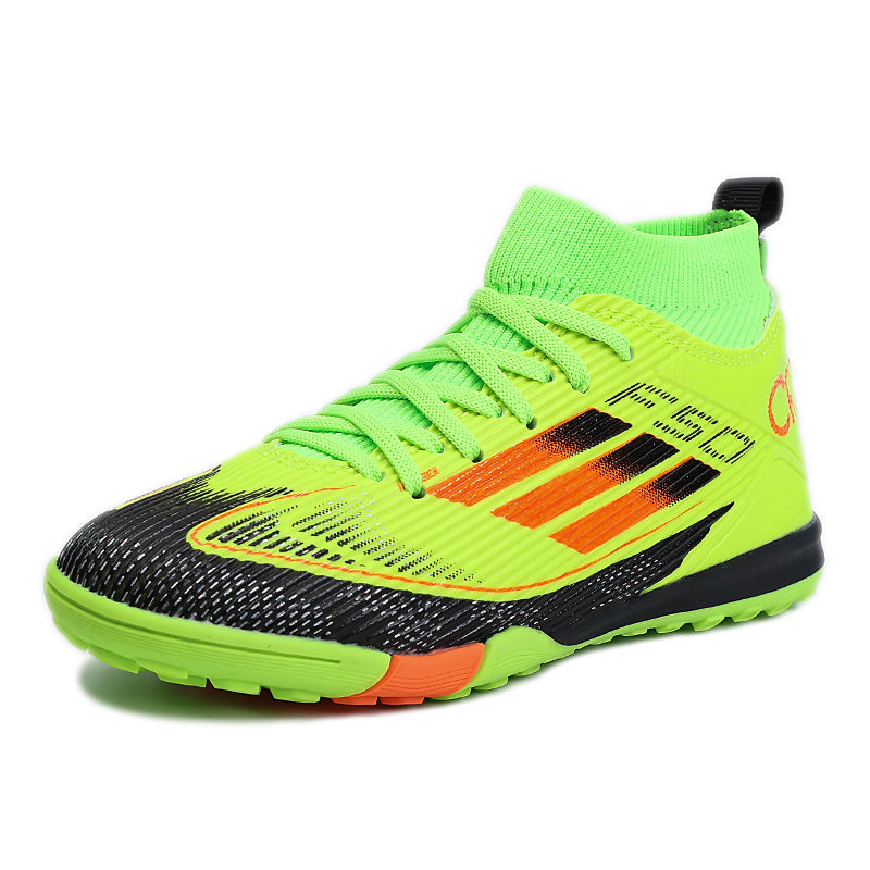 High-Top TF Soccer Cleats  - Turf Football Boots with Sock Collar, Non-Slip Breathable Training Sneakers for Artificial Grass-Yinzu655