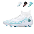 Men's/Women's High-Top AG Soccer Cleats Number 10 - Artificial Grass Football Boots, Breathable Sock Collar Non-Slip Training Sneakers for Youth & Adults-Yinzu2509