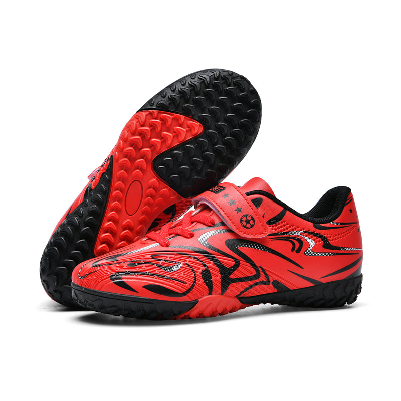 Kids Soccer Cleats Boys Girls Turf Shoes Hook-and-Loop Football Boots Toddler Little/Big Kids Professional Athletics Training Sneakers for Artificial Grass Indoor Outdoor-WEJIESS616