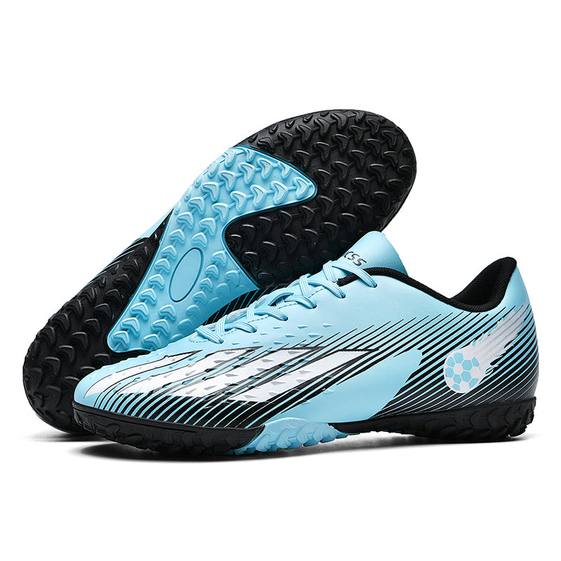 Soccer Cleats Turf Shoes Professional Training Football Boots Athletics Competition Futsal Sneakers with Dynamic Flame Graphic-WEJIESS5081