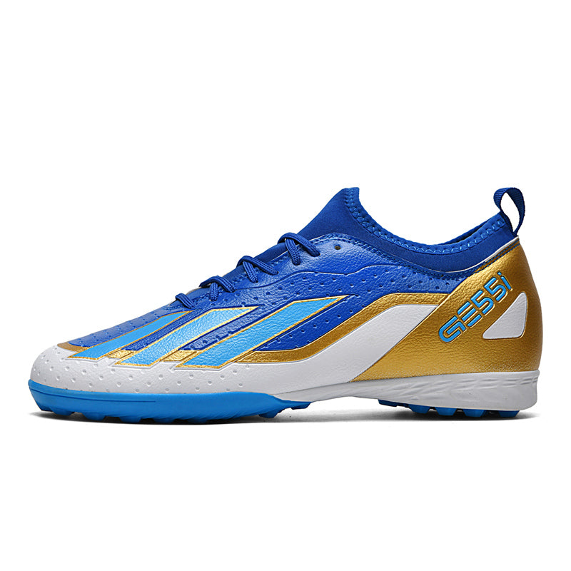 TF Soccer Cleats for Artificial Grass, Turf Football Shoes with Sock Collar, Non-Slip Breathable Training Sneakers for Youth & Adults-Yinzu008D