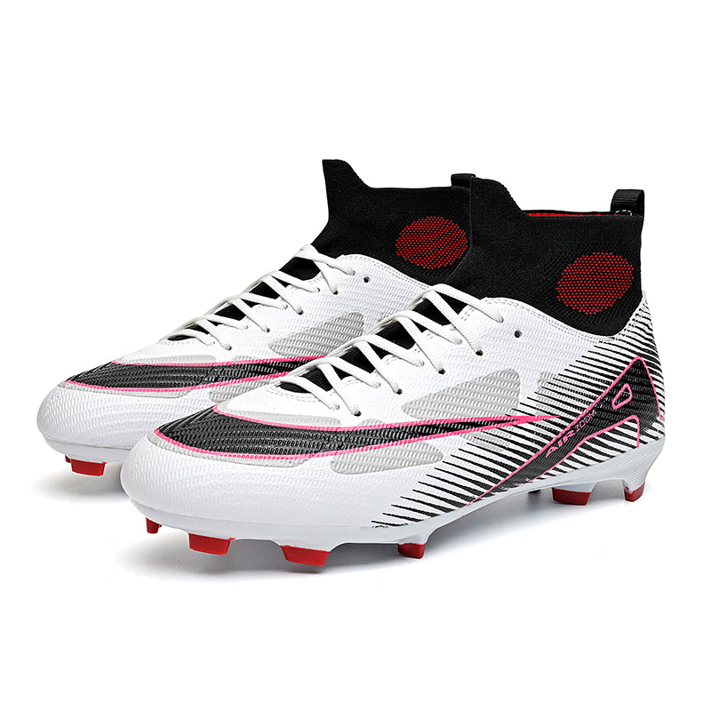 Artificial Grass Soccer Cleats, High-Top Sock Ankle Football Shoes&nbsp; Print, Breathable Athletic Boots for Outdoor Synthetic Turf-Hxh637