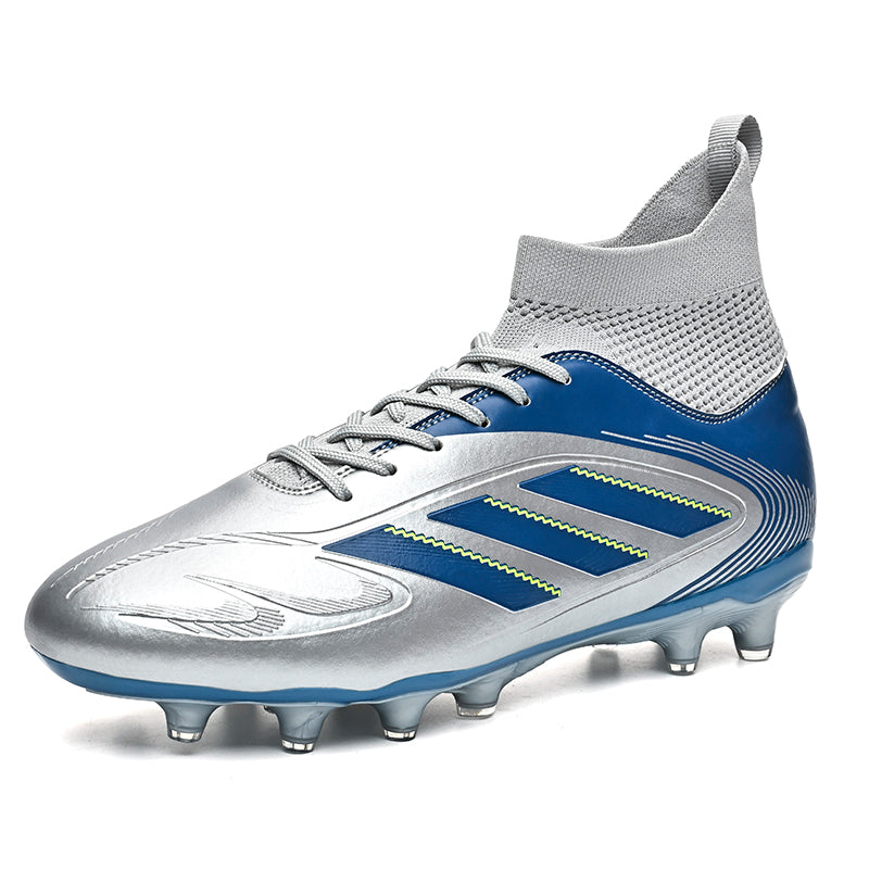 AG Soccer Cleats Professional Artificial Grass Football Boots, High-Top Athletic Soccer Shoes with Circular Studs for Superior Traction, Lightweight Training Sneakers for Youth/Adults-Yinzu802L