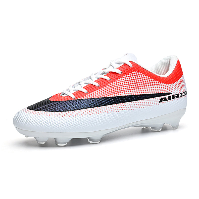 Artificial Grass Soccer Cleats, Low-Top Lace-Up Football Boots with Gradient Swoosh  AIR ZOOM Print, Breathable Textured Athletic Shoes for Outdoor Synthetic Turf-Hxh2706L-1