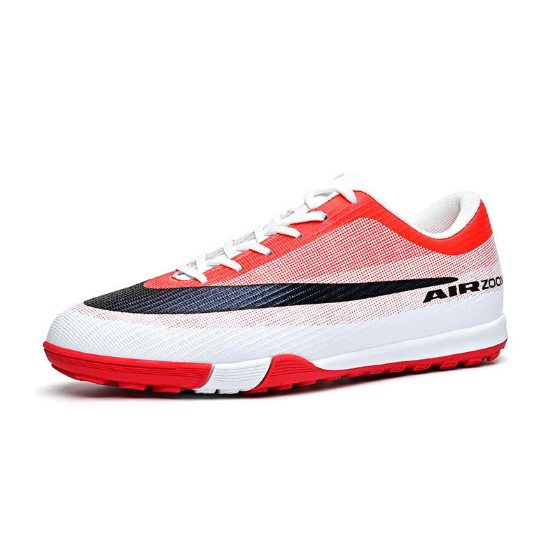 Turf Soccer Cleats, Low-Top Lace-Up Football Shoes with Gradient Swoosh  AIR ZOOM Print, Breathable Textured Athletic Boots for Indoor Courts Artificial Turf-zusheng2706L-1