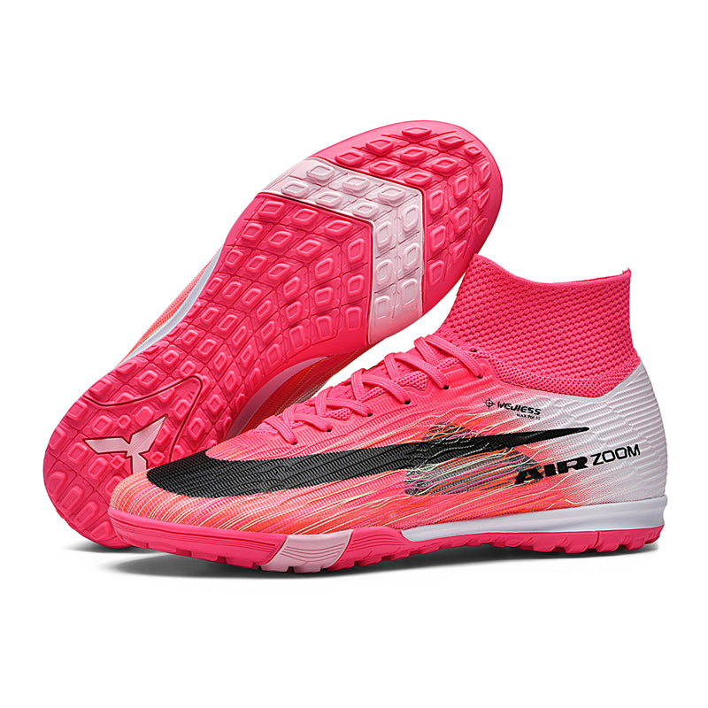 High-Top TF Soccer Cleats Professional Slip Indoor Outdoor Training Turf  Football Shoes for Youth Adults-WEJIESS2706