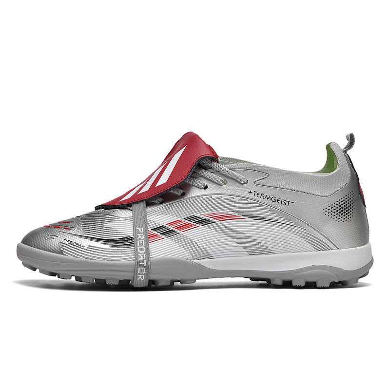 Turf Soccer Cleats, Predator-Inspired Fold-Over Tongue Football Shoes, Anti-Slip Breathable Training Sneakers for Artificial Turf-Hxh2353