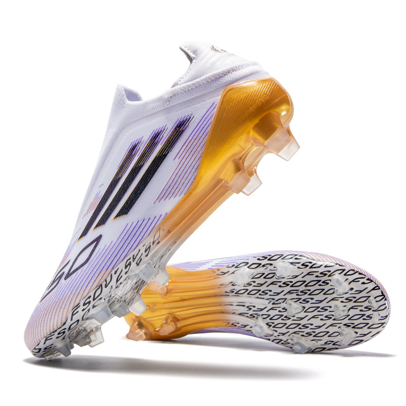 AG Artificial Grass Soccer Cleats, F50 Inspired Laceless Football Shoes, Anti-Slip Athletic Boots for Synthetic Turf-Hxh-SU8