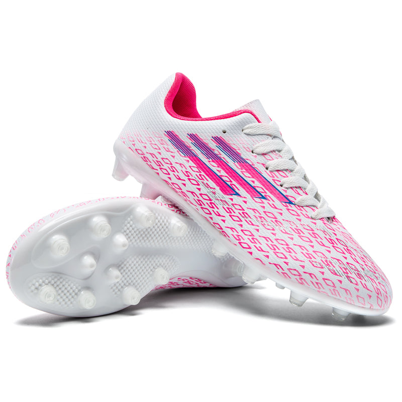 AG Soccer Cleats, Artificial Grass Football Boots, Breathable Textured Training Sneakers with Transparent Studs-Yinzu-QS008