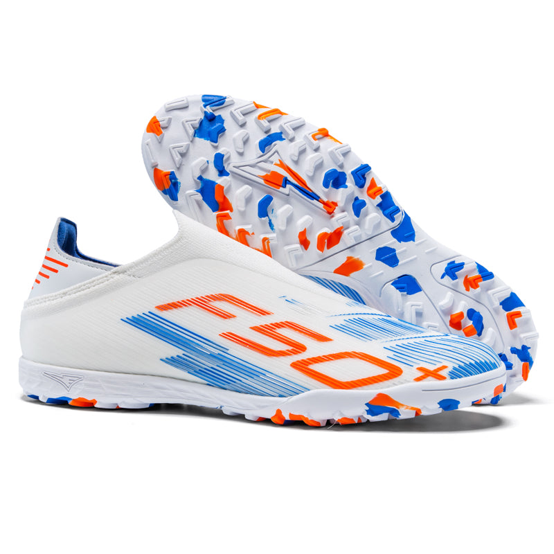 Laceless TF Soccer Cleats - Turf Football Boots, Speed-Focused Slip-On Training Sneakers for Youth & Adults-Yinzu-X2517