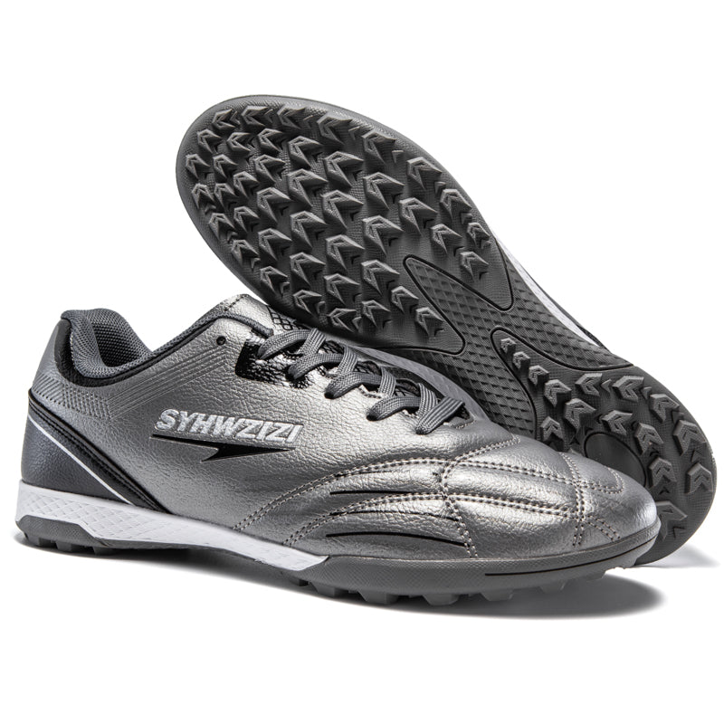 Turf Soccer Cleats, Low-Top Lace-Up Football Shoes with Embossed Control Texture, Durable Athletic Boots for Indoor &amp; Artificial Turf Courts-Hxh82026-1