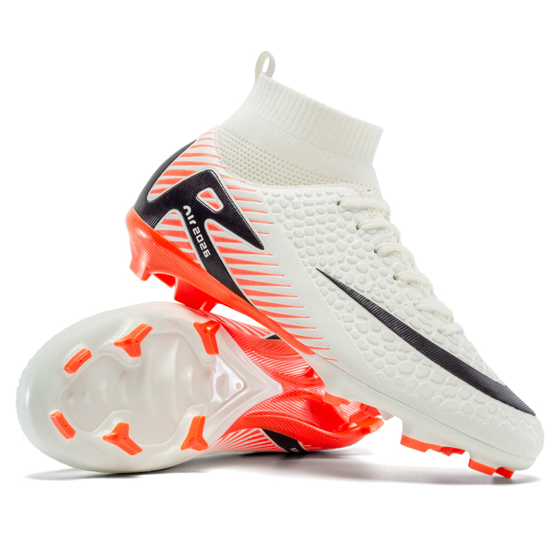 Professional High-Top Soccer Cleats, Outdoor AG  Football Boots with Breathable Sock Collar, Lightweight Anti-Slip Athletic Training Soccer Shoes -Yinzu2602Z