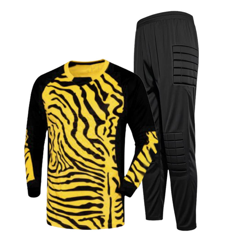 Soccer Goalkeeper Uniform Set, Padded Long Sleeve Goalie Jersey with Protective Pants, Breathable Football Keeper Kit (Multiple Colors)