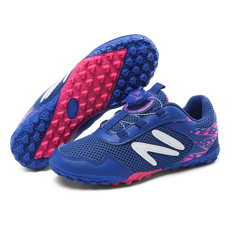 Kids TF Turf Soccer Cleats with BOA Quick-Turn Dial, Breathable Mesh Football Shoes, Lightweight Non-Slip Training Sneakers -Yinzu366-1