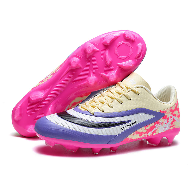 AG Soccer Cleats, Professional  Football Boots for Artificial Grass Pitch, Textured Upper Anti-Slip Soccer Shoes for Training & Competition, Multi Color Options-zhuoshi-M26001