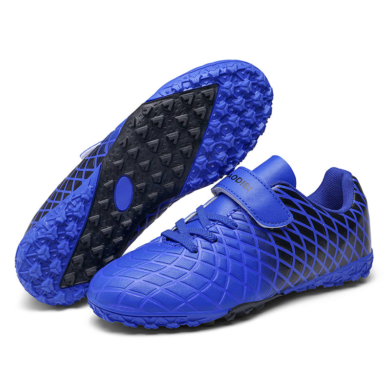 TF Soccer Cleats, Boys Girls Hook and Loop Turf Football Shoes, Lightweight Non‑Slip Turf Soccer Boots for Little Kids Big Kids Indoor Outdoor Turf Training Games, Multiple Color Options-junhao207