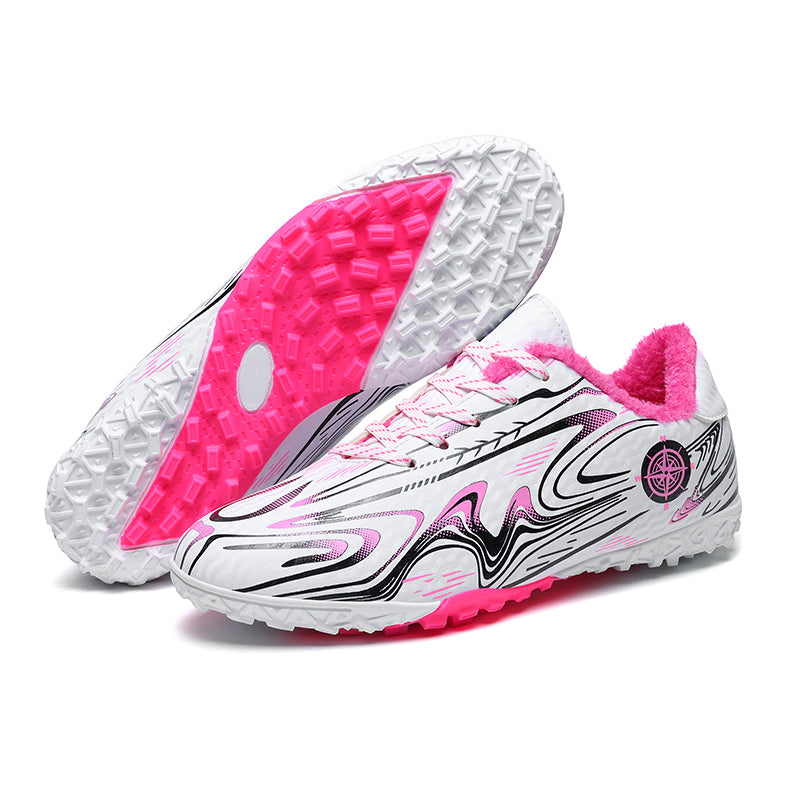 Winter Fleece TF Soccer Cleats, Turf Football Shoes with Fur Lining, Warm Non-Slip Training Sneakers for Artificial Grass-Yinzu-A88