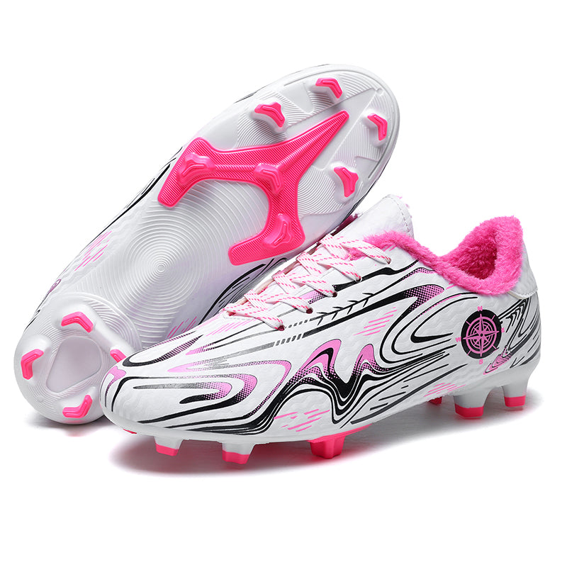 Winter Fleece AG Soccer Cleats, Artificial Grass Football Boots with Fur Lining, Warm Non-Slip Training Sneakers -Yinzu-A88